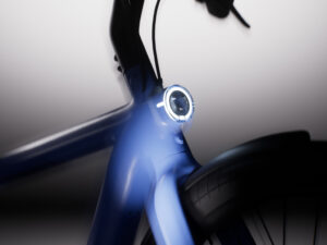 Van Moof S6 voorkant blauw